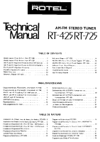 Rotel RT-425-725 - Technical manual 